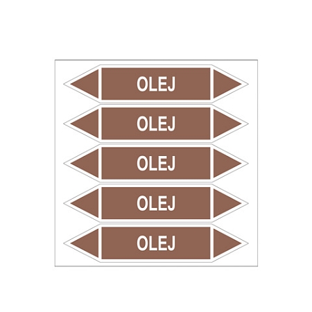Značení potrubí, olej
